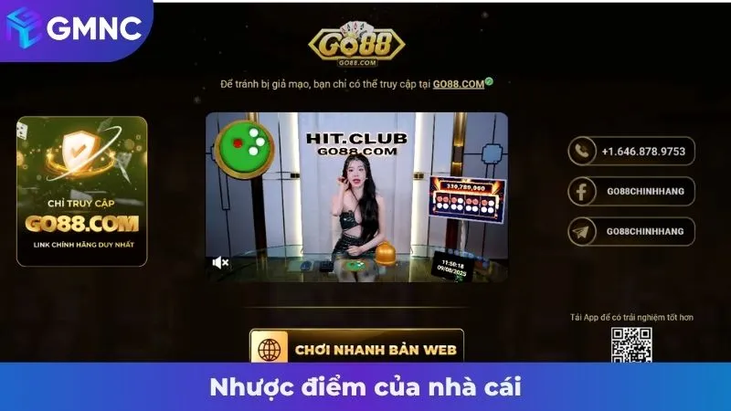Nhược điểm của nhà cái